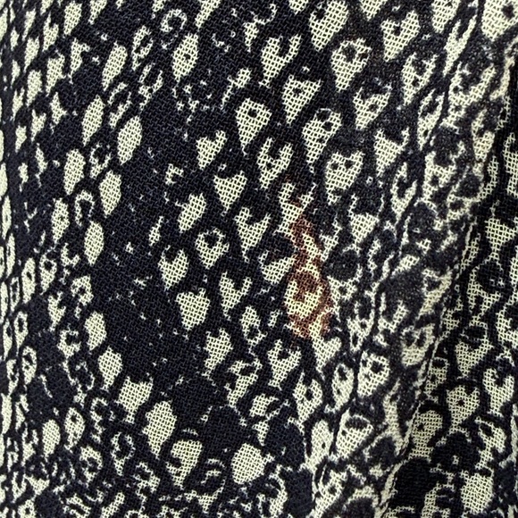 Maeve by Anthropologie Annette Midi Skirt Snake Print Blue Size 8 - Picture 12 of 16